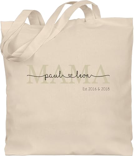 Baumwolltasche - Muttertag - Mama Mutti Mom Mum - Geburtstag Weihnachten - Unisize - Naturweiß - tasche moms bag mutter est beutel personalisierte taschen einkaufstasche muttertagsgeschenk seit