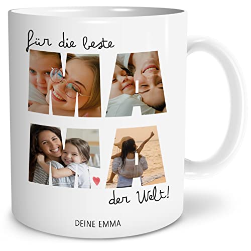 OWLBOOK® Personalisierte Geschenke für Mama mit Foto Fototasse Beste Mama der Welt Muttertag Geschenk Tasse Foto Geschenke Geburtstag für Mama Geschenk Geburtstag Muttertag Keramik 300 ml