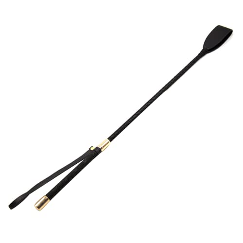 PAEFIU Pferdepeitsche Mit PU-Leder,Leder-Sprungschläger, Englische Peitsche Mit Echtem Leder, Für Outdoor-Sport, Reitsport, ?Reitgerte Für Pferd Das Tägliche Training, Pferd Springen Renne