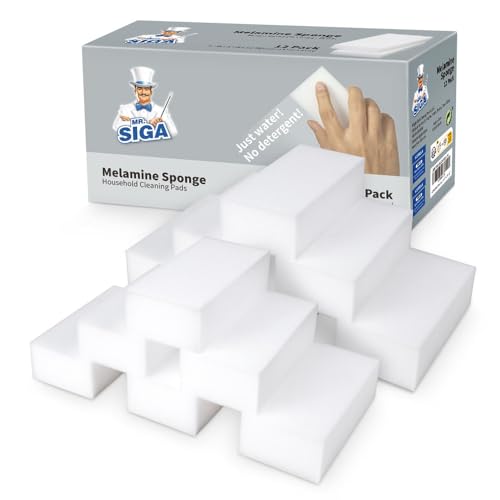MR.SIGA Melamin Schmutzradierer Wunderschwamm Reinigungsschwamm Zauberschwamm Für Küche Haushalt, 12 Stück, Größe: 12 x 6 x 3cm