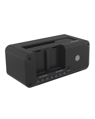 ICY BOX HDD / M.2 NVMe SSD Docking Station USB 3.2 Gen 2 (10 Gbit/s), Festplatten Klonstation & Lesegerät (2,5