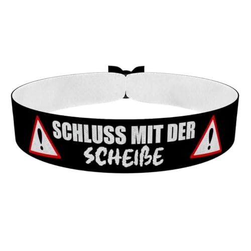 Schluss mit der Scheiße Stoffarmband - Bauernprotest Stoffarmband - Langlebiges Satin Armband - Umweltbewusst & Modisch - Handgefertigtes Unisex Armband - Geschenkidee für Landwirte