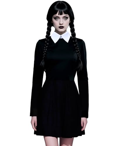 LUYANA Halloween Karneval Kostüm Casual Kleid Damen Cosplay Party Kleider Schwarz XL