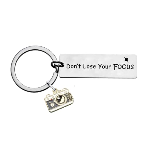 Tihnvk Fotografen Geschenk Kameraliebhaber Schlüsselanhänger Fotografie Liebhaber Geschenke Don't Lose Your Focus Keychain Ermutigung Fotografie Geschenk Weihnachten Geburtstag Geschenke für