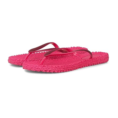 Ilse Jacobsen HORNBÆK | Cheerful01 | Damen Flip Flops mit Glitter | Dänische Design | Sommer Strand Zehentrenner | WARM PINK | 40 EU