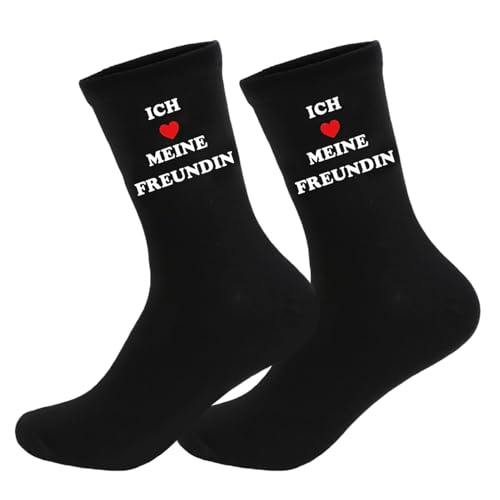 HUKUMA Geschenk Für Freund,Geschenke für Ihn Valentinstag Socken 38-45,Lustige Ich Liebe Dich Geschenke für Männer,Weihnachtsgeschenke für Partner Geburtstag Valentinstag Weihnachten Jahrestag