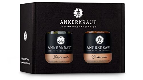 Ankerkraut Nudelparty Box, Pesto Rosso und Pesto Verde im Korkenglas