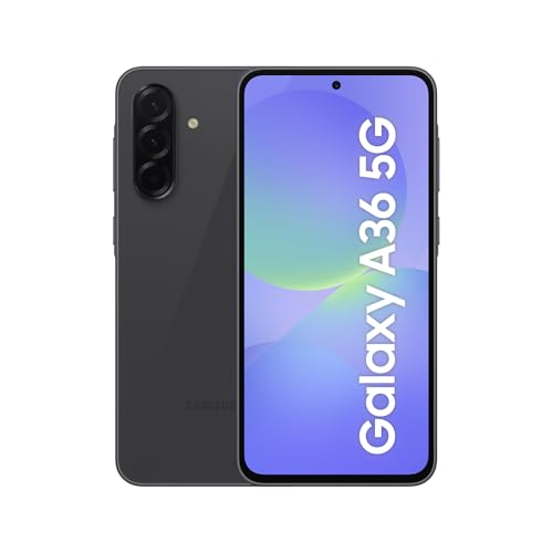Samsung Galaxy A36 5G AI Smartphone ohne Vertrag, Simlockfreies AI Handy mit Android, 6 GB RAM, 128 GB Speicher, 50-MP-Kamera, Awesome Black, 2,5 Jahre Herstellergarantie