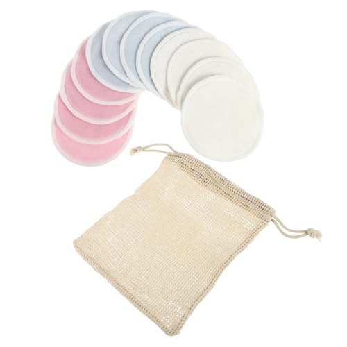 Veemoon Wiederverwendbare Make-up-Entferner Pads Aus 2 Lagen Baumwolle Rund Abwaschbar Ideal Für Sanfte Hautreinigung Und Pflege 13 Stück Im Set Für Umweltbewusste Kosmetikliebhaber