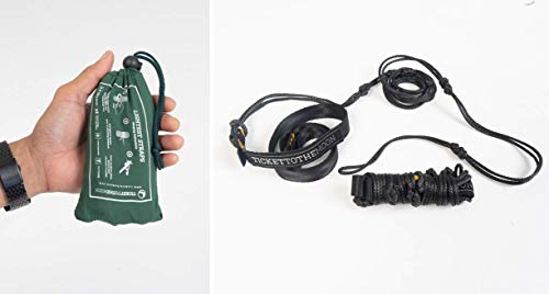 Ticket to the Moon Fair Trade & handgemachte Lightest Straps, 2 x ultraleichte Gurte für baumfreundliche Hängematten- Installation, L = 2,5m, 95g, In- und Outdoor