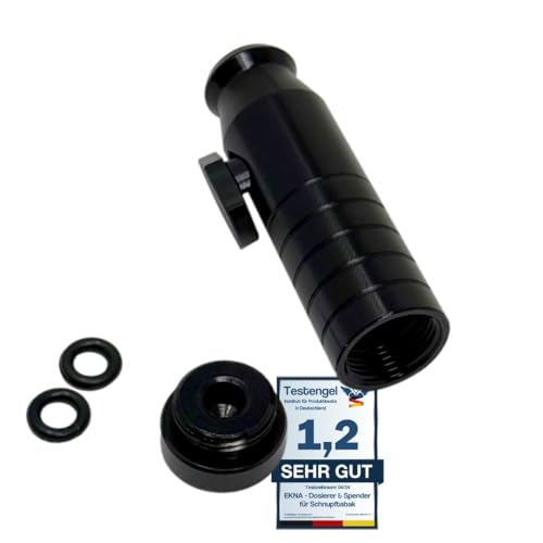 EKNA Schnupftabak Spender - Snuff Snorter - Schnupftabak Schleuder - Bag Dispenser - Versch. Varianten (V2 - schwarz)