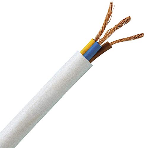 Kopp 151710849 Schlauchleitung H05 VV-F 3G, 1 mm², 10 m, weiß