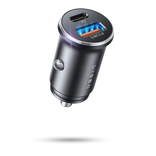 LISEN 54W Zigarettenanzünder USB C 12V USB Adapter Auto PD&QC3.0 USB kfz ladegerät Auto Ladegerät Adapter Zigarettenanzünder Verteiler Steckdose mit iPhone 16 15 Pro Max iPad S24 S25 17 Air