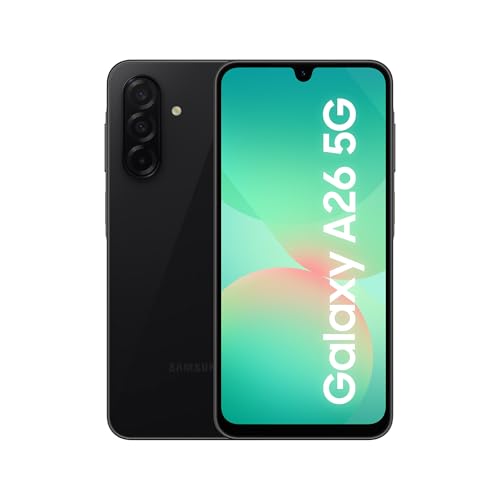 Samsung Galaxy A26 5G AI Smartphone ohne Vertrag, Simlockfreies AI Handy mit Android, 6 GB RAM, 128 GB Speicher, 50-MP-Kamera, Black, 2,5 Jahre Herstellergarantie [Exklusiv auf Amazon]