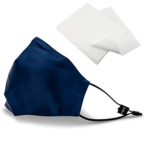 SILKIST Unisex Mundschutz Maske 100% Seide 3-lagiger Mund- & Nasenschutz [Verstellbare Ohrschlaufen & Nasenbügel] Wiederverwendbar, Atmungsaktiv & Hautfreundlich