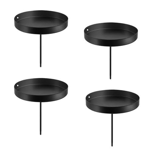 4 Stück Kerzenhalter Adventskranz, Kerzenteller Adventskranz 8cm Durchmesser Teelichthalter, Adventskerzenhalter zum Stecken Adventskranz Deko