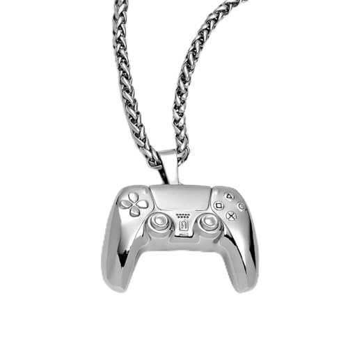 XFSRG Gamer Halskette für Damen und Herren Silberkette mit Spielcontroller Anhänger Modeschmuck für Gaming Fans Das elegante modell Perfekt für Alltag und besondere Anlässe