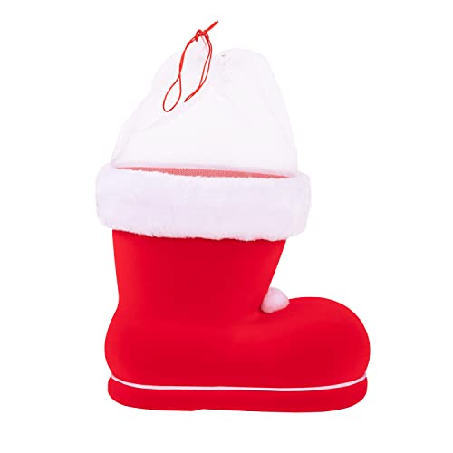 Idena 8550015 - Nikolausstiefel, Rot, Nikolaus, zum Befüllen, Geschenk, Verpackung, Weihnachten