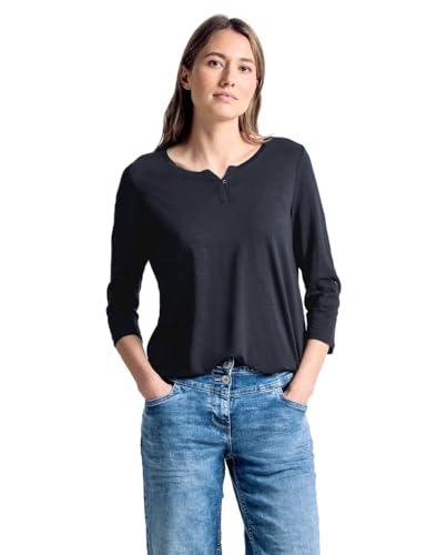 Cecil Damen 313172 Fenja T Shirt, Blau (Deep Blue), XXL EU