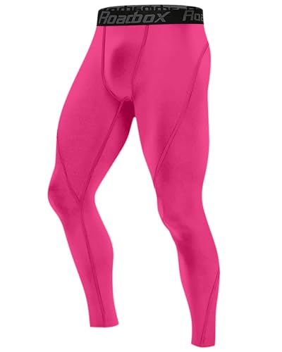 Roadbox Kompressionshose Herren Laufhose Lang für Sport, Training, Fitness, Radfahren, Yoga, Wandern, Basketball