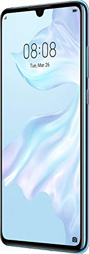 Huawei P30 Smartphone débloqué 4G (6,1 pouces - 6/128Go - Double Nano SIM - Android 9.1) Bleu Aurora [Offre sans Bon d'achat]