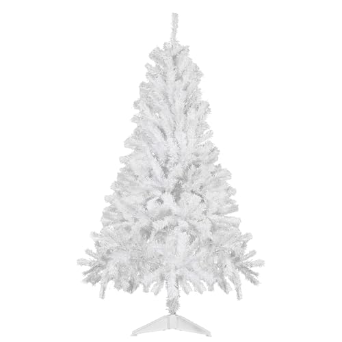 CCLIFE Künstlicher Weihnachtsbaum Nordmanntanne, 150cm, 380 Astspitzen, Tannenbaum Klein, Spritzguss, Weiß, Cushhom