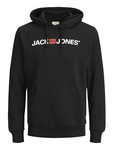 JACK & JONES Herren Jjecorp Logo Sweat Hood Noos Kapuzenpullover, Schwarz, M EU