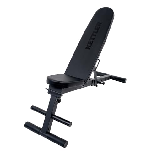 KETTLER Hantelbank Vario 100 – Verstellbare Schrägbank I 7 Positionen I Max. 150 kg I Klappbar mit Tragegriff I Für Kurzhantel & Langhanteltraining I Home Gym