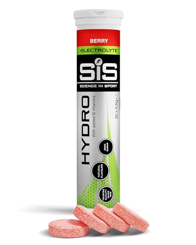 Science in Sport HYDRO Tabletten 20 Stk. Beere - Elektrolyte Tabletten, Vegan & glutenfrei, Brausetabletten zur Anregung von Hydration und für einen ausgeglichenen Elektrolyte-Haushalt