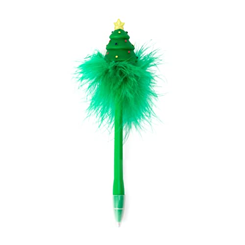 Legami - Kugelschreiber mit leuchtendem Weihnachtsbaum, Writing is Magic, blaue Tinte, LED-Schreibstift für Kinder und Erwachsene, 0,7 mm Spitze, Xmas Tree-Thema