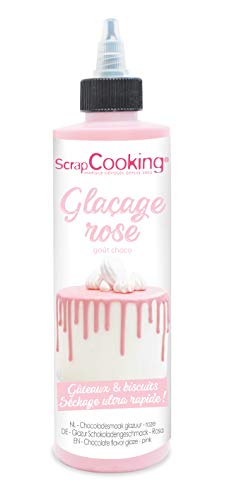 ScrapCooking - Drip Cake Glasur Rosa 130g - Kuchenglasur Schnelltrocknend - Deko für Torten, Kuchen, Kekse, Cake Pop, Dripcake, Plätzchen, Donuts - Geburtstag - Rosa - 4701