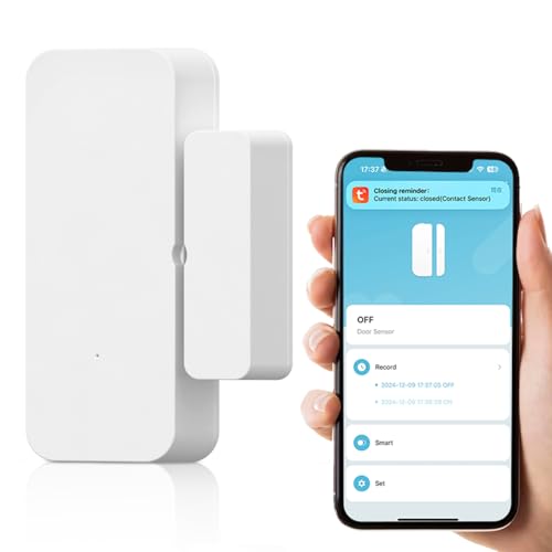AVATTO Smart WLAN Tür- & Fenstersensoren mit Echtzeit APP Alarm, Drahtloser Door Sensor Fensterkontakt für Smart Home, kompatibel mit Alexa/Google Home, Smart Life/Tuya（Kein Gateway erforderlich）