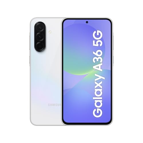 Samsung Galaxy A36 5G AI Smartphone ohne Vertrag, Simlockfreies AI Handy mit Android, 6 GB RAM, 128 GB Speicher, 50-MP-Kamera, Awesome White, 2,5 Jahre Herstellergarantie [Exklusiv auf Amazon]