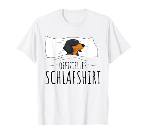 Offizielles Schlafshirt Schlafanzug Dackel Hund Geschenkidee T-Shirt