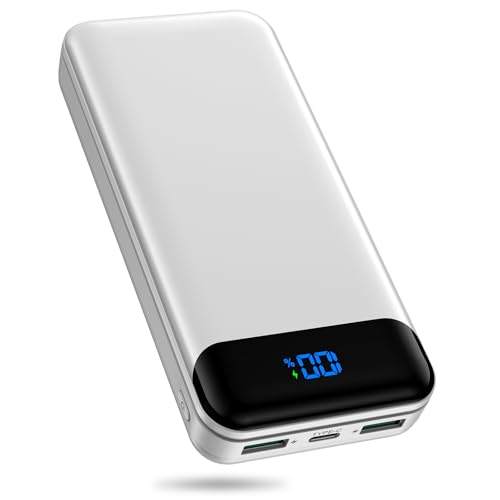 Power Bank, 27000mAh Powerbank PD 30W Schnellaufladung USB C Tragbares Ladegerät mit Digitaldisplay, Externer Akku mit iPhone 15 14 Pro Max und Smartphone