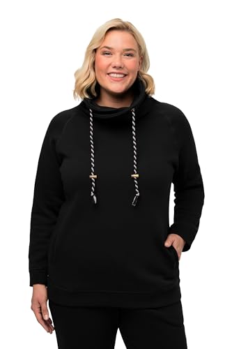 Ulla Popken Damen Große Größen, Sweatshirt, Schwarz, 54-56 EU