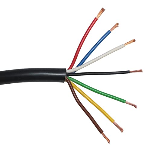 10m Lumonic 1m FLRYY Fahrzeugkabel 7 adrig I Fahrzeugleitung mit Kabelquerschnitt 7x 1,5mm² I Kabel Anhänger 7 polig, Anhängerkabel mehradrig