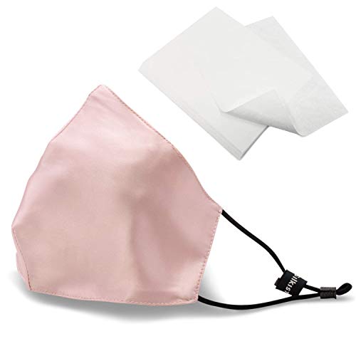 SILKIST Unisex Mundschutz Maske 100% Seide 3-lagiger Mund- & Nasenschutz [Verstellbare Ohrschlaufen & Nasenbügel] Wiederverwendbar, Atmungsaktiv & Hautfreundlich