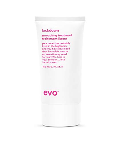 Evo mane tamer lockdown smoothing treatment 150ml I Leave-In-Cream zum Glätten für krauses, widerspenstiges, coloriertes Haar I verleiht Geschmeidigkeit, Glanz, reduziert Frizz I vegan, ohne Sulfate