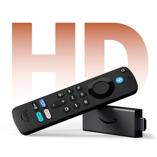 Amazon Fire TV Stick HD (Neueste Generation), Free- und Live-TV, Alexa-Sprachfernbedienung, Smart-Home-Steuerung, HD-Streaming