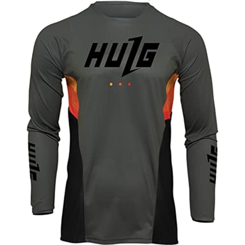 Herren-Radtrikots, T-Shirt,Fahhradtrikot MTB Rennrad Trikot,Motocross-Jersey Langarm | MX Enduro | Atmungsaktiv | (Style-03,XL)