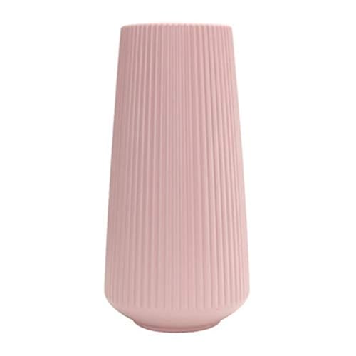 Blumen Vasen Groß Vase Deko Moderne einfache Stil Blumenvase Kunststoff-vasen,Anti Drop Vase Für Dekorieren Von Wohnzimmer,Schlafzimmer,Büro,Restaurant,Café (Rosa)