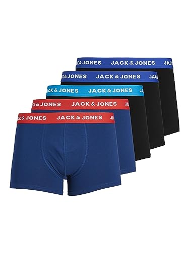 Jack & Jones Herren JacLee Trunks 5 Pack Boxershorts, Surf The Web, L EU