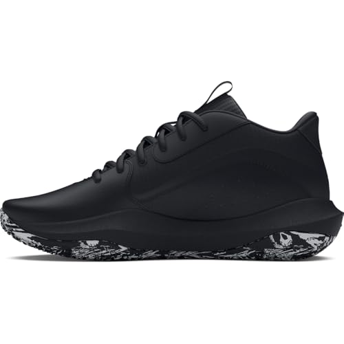 Under Armour Unisex UA Lockdown 7 Basketball Schuhe, Black/Black/Metallic Silver, 45 EU