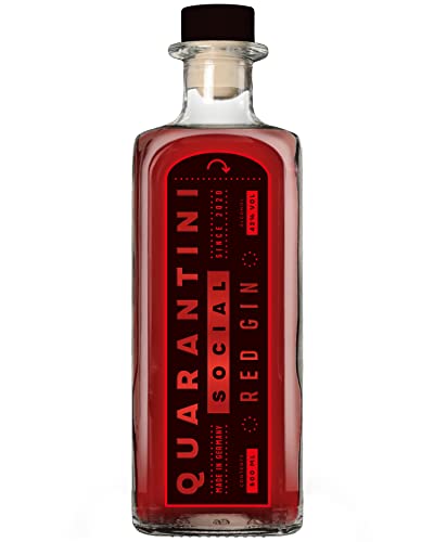 Quarantini Red Gin (500 ml) | Fruchtiger Premium Gin 42% Vol. mit hochwertigen Botanicals aus Granatapfel & Zitrone | Ideal als Geschenk