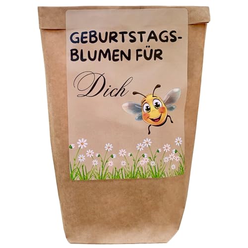 Geschenk zum Geburtstag, Geburtstagsblumen Pflanzset, Wundertüte Geschenktüte, Geburtstagsgeschenk für Frauen, Blumensamen zum Selbstpflanzen