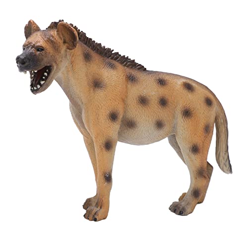 RiToEasysports Hyänen-Modell, Kunststoff-Hyänen-Figur Im Wilden Stil, Lebhaftes Tierspielzeug, Ornament für Büro-Desktops, Pädagogisches Spielzeug Kinderspielzeug