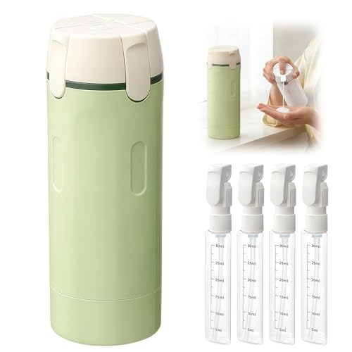 Bukecagif Reiseflaschen Zum Befüllen, Reisegröße Behälter und Reiseset Zum Befüllen, Shampoo Duschgel Spender Als Travel Bottles 4-in-1 Reise Spenderflasche