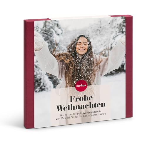 mydays Geschenkbox Frohe Weihnachten, für 1-2 Personen, freie Erlebnis-Auswahl an ca. 1390 Orten