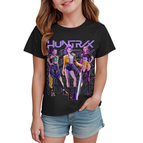 Demon Hunters T-Shirt für Mädchen T-Shirt Sommer Shirt Top Kurzärmliges Grafik 2025 Pop Kinder